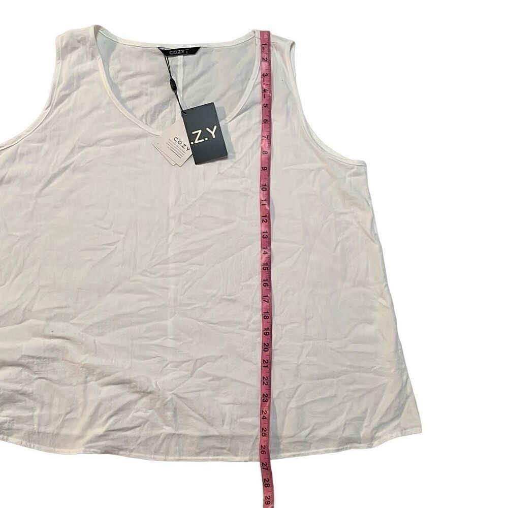 NWT C.O.Z.Y. Linen Tank Top - Picture 5 of 5